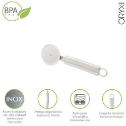 Rodillo Cortador Masa Acero Inoxidable 4 x 18 (Alt) cm.