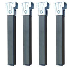  juego 4 patas somier  30 x 30 Negro sin rueda (81402-A))