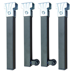 juego 4 patas somier  30 x 30 Negro con rueda (81412-B)