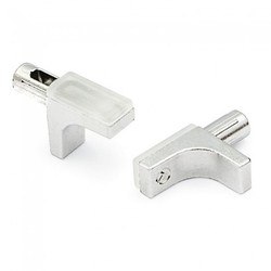 Portaestante  Cristal Niquelado con pivote de 5mm  (24.Ud.)