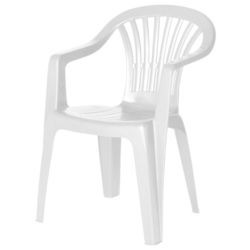 08330017 Silla Resina Monobloc Respaldo Bajo Blanca Altea