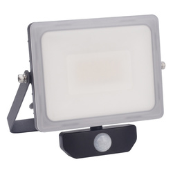 19079155 Foco Led Plano 30 Watt. Luz Blanca 4000º K IP 65 2400 Lumenes Con Sensor de Presencia