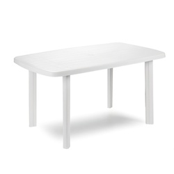 MESA RESINA BLANCA 140X 90 x 72CM ideal para 6 personas