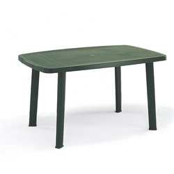 MESA RESINA VERDE 140X 90 x 72CM ideal para 6 personas