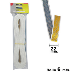 05250570 CINTA PERSIANA WOLFPACK BICOLOR 22 MM. ROLLO 6 METROS