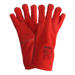 GUANTES SOLDAR DENSO serraje de vacuno ROJO LARGO