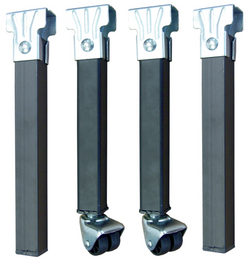 Juego 4 Patas somier con ruedas 250 x 30 x 30mm (81401)