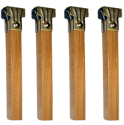 Juego 4 Patas somier madera 250 x 30 x 30mm (81405)