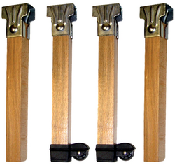 Juego 4 Patas somier con ruedas  madera 250 x 30 x 30mm (81407)