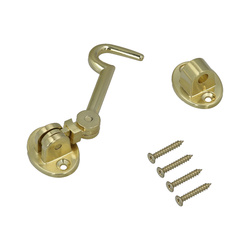 Aldabilla Reforzada Con Tornillos 100 Mm Latón Pulido