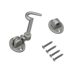 Aldabilla Reforzada Con Tornillos 100 Mm Latón Niquelado Mate