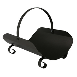 Leñera Hierro Forjado Con Asa 40x35x35 (Alt.) cm.