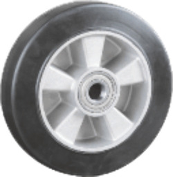 Rueda Aluminio con banda GOMA 125mm