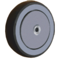 Rueda polipropileno con banda de goma gris  antihilos 125mm