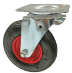 Ruedas neumaticas  PLACA con horquilla diametro 200