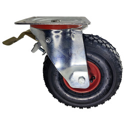 Ruedas neumaticas  PLACA/freno con horquilla diametro 260