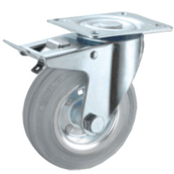 R. MGG DIAMETRO 100 placa giratoria goma gris C/freno