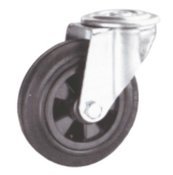 R. PGN DIAMETRO 100 AGUJERO PASANTE GOMA NEGRA 