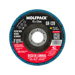 Disco Laminas Lija Circonio Inox - Plus 115x22 mm. Grano de  60