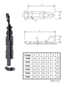 PASADOR FORJADO 150 MM PLACA PICADA 